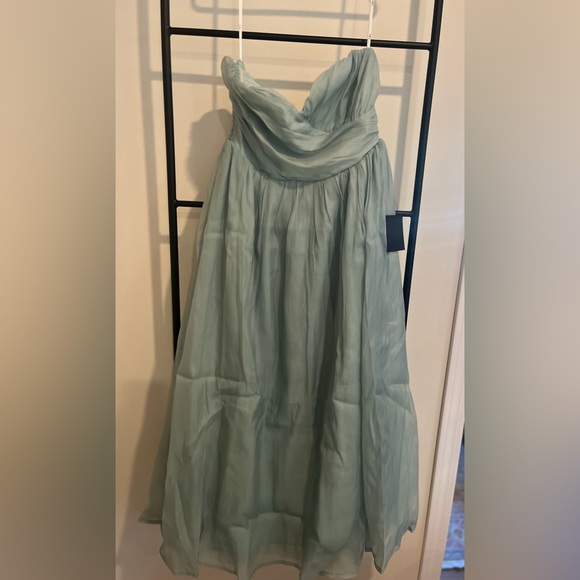 NWT Sage Green strapless A-line dress - Picture 2 of 6